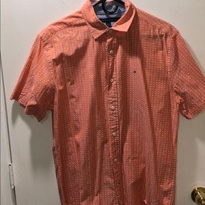 Tommy Hilfiger Orange Short Sleeved Dress Shirt